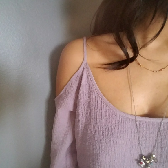 LAVENDER  BELL SLEEVE TUNIC DRESS - Picture 5 of 9